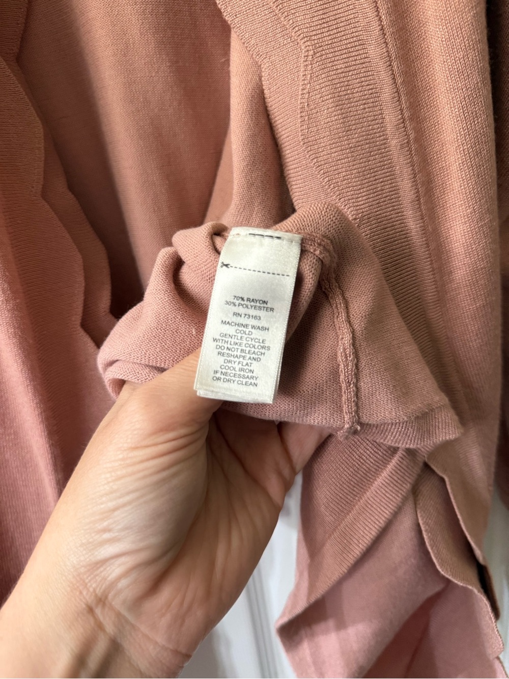 Cable & Gauge Pink Open Cardigan Sweater Duster 2X - Picture 4 of 6